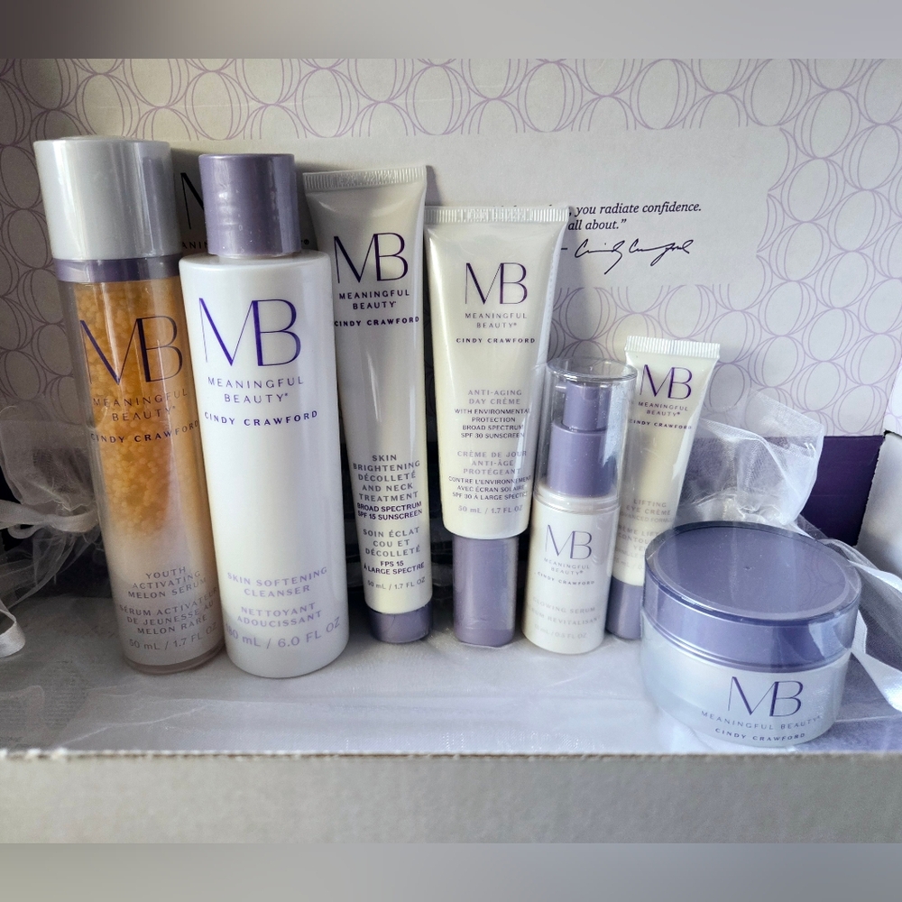 Meaningful Beauty Skincare Set - White and Purple (Large Bottles)